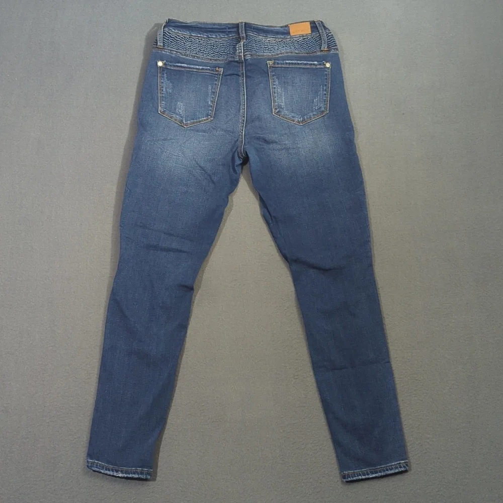 Judy Blue Jeans Women's 29 Blue Skinny Fit Moto Denim - Picture 2 of 12